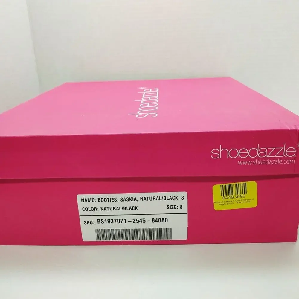 ShoeDazzle Snake-Embossed Saskia Booties